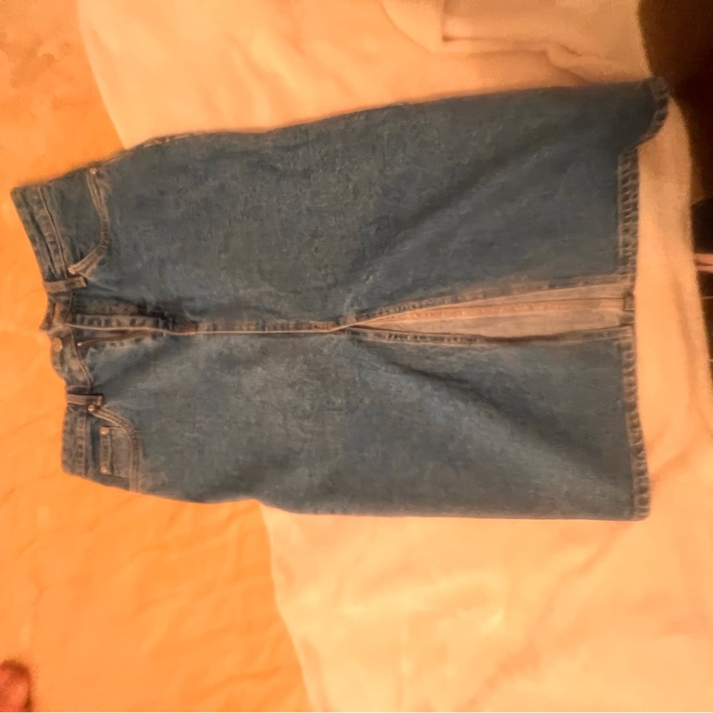 Zara long skirt blue jean